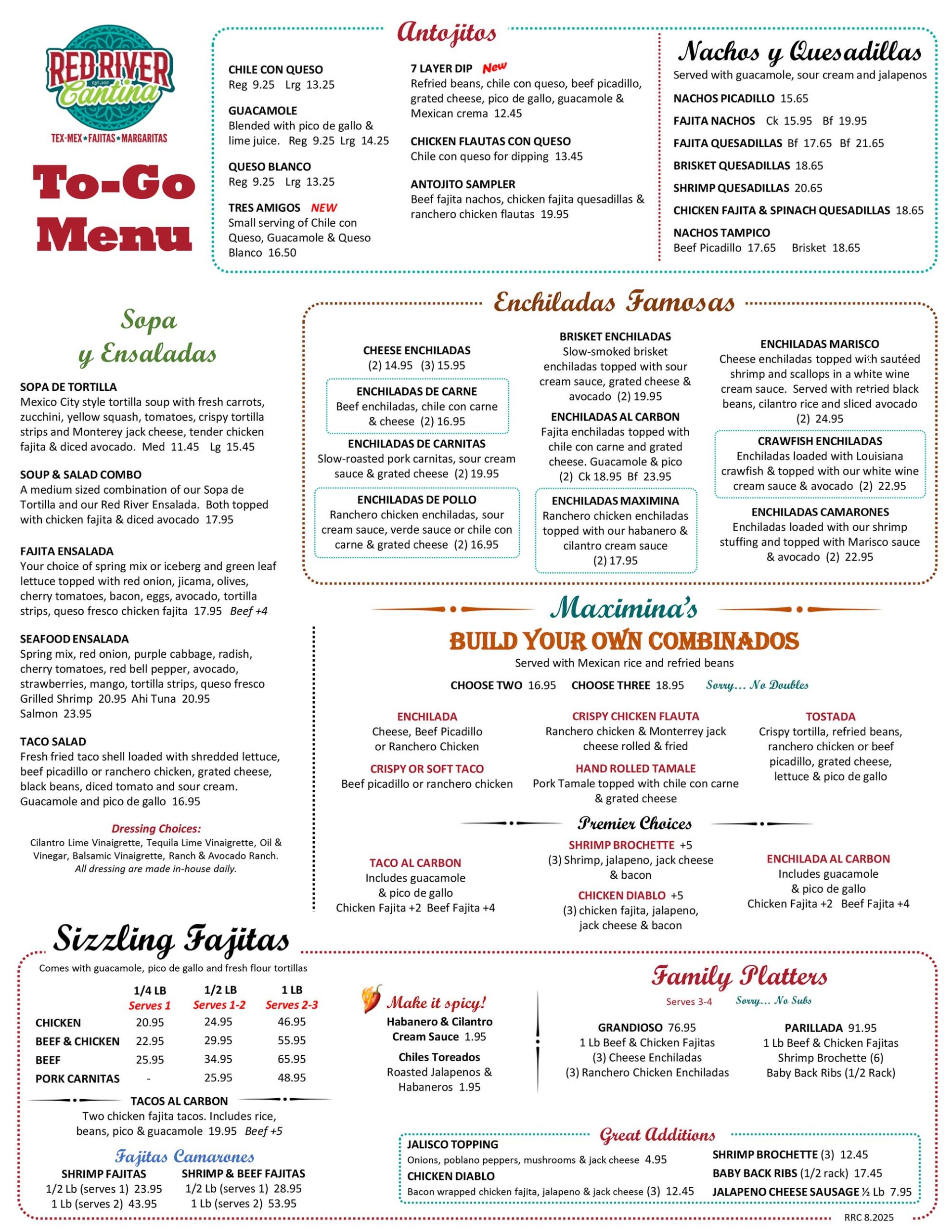 To Go Menu