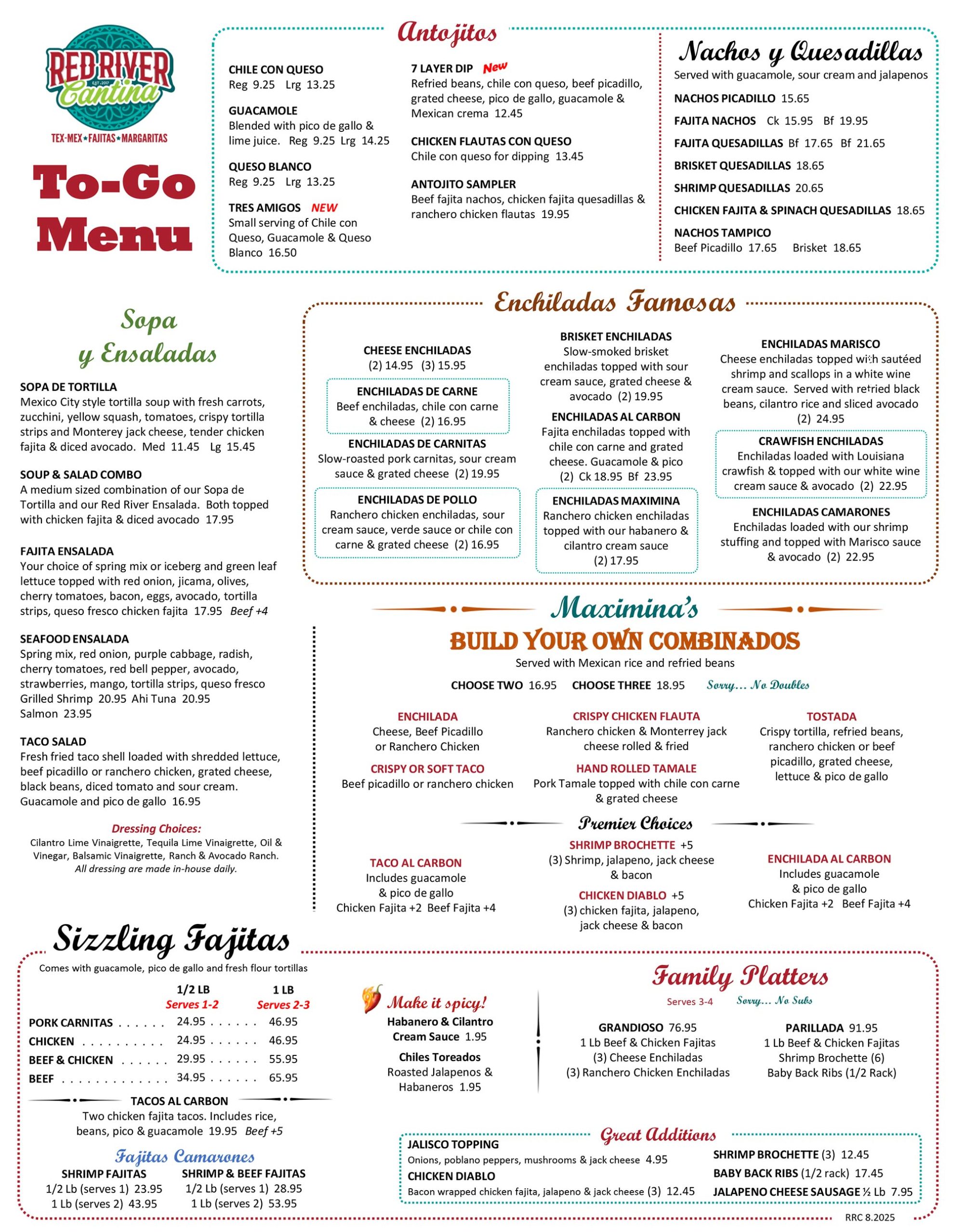 To Go Menu